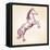 Horse Vector Llustration-VladisChern-Framed Stretched Canvas