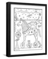 Horse Wheels CB-Jill Mayberg-Framed Giclee Print