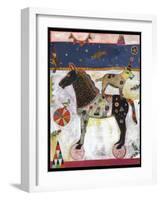 Horse Wheels Color-Jill Mayberg-Framed Giclee Print