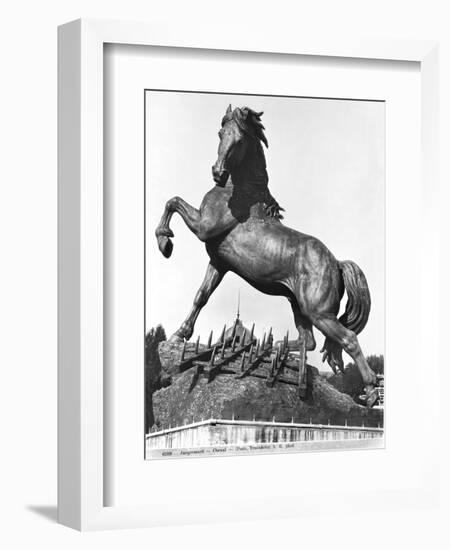 Horse with a Harrow, the First Palace of Trocadero Constructed for the Universal Exhibition in 1878-Pierre Louis Rouillard-Framed Giclee Print