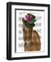 Horse with Feather Hat-Fab Funky-Framed Art Print