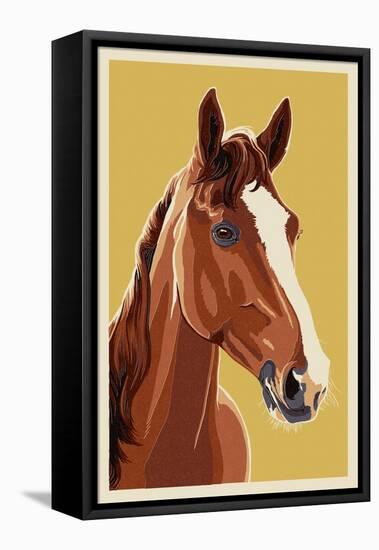 Horse-Lantern Press-Framed Stretched Canvas