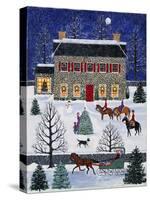 Horseback Carolers-Susan Henke Fine Art-Stretched Canvas