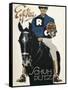 Horseback Rider Advertising Shoe Polish-null-Framed Stretched Canvas