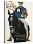 Horseback Rider Advertising Shoe Polish-null-Stretched Canvas