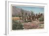 Horseback Riders Near Palm Springs-null-Framed Art Print