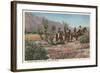 Horseback Riders Near Palm Springs-null-Framed Art Print