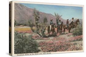 Horseback Riders Near Palm Springs-null-Stretched Canvas
