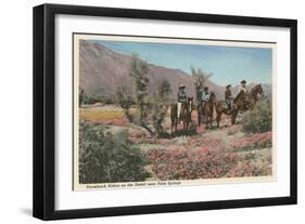 Horseback Riders Near Palm Springs-null-Framed Art Print