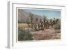 Horseback Riders Near Palm Springs-null-Framed Premium Giclee Print