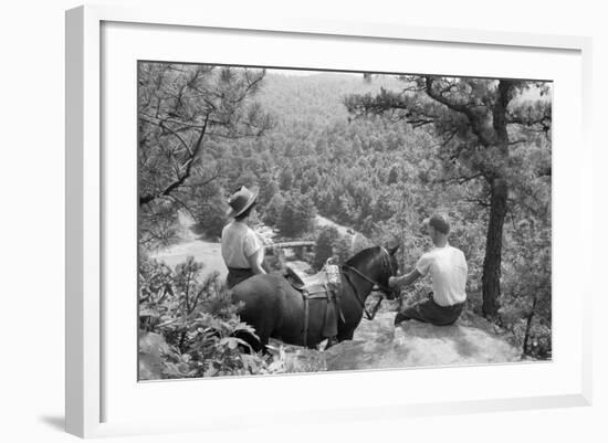 Horseback Riders Rest to Admire View-Philip Gendreau-Framed Photographic Print