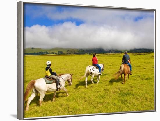 Horseback Riding at Parker Ranch, the Big Island, Hawaii, United States of America, North America-Michael DeFreitas-Framed Photographic Print