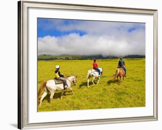 Horseback Riding at Parker Ranch, the Big Island, Hawaii, United States of America, North America-Michael DeFreitas-Framed Photographic Print