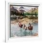 "Horseback Riding in Glacier Park," July 30, 1960-John Clymer-Framed Giclee Print