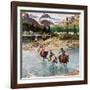 "Horseback Riding in Glacier Park," July 30, 1960-John Clymer-Framed Giclee Print