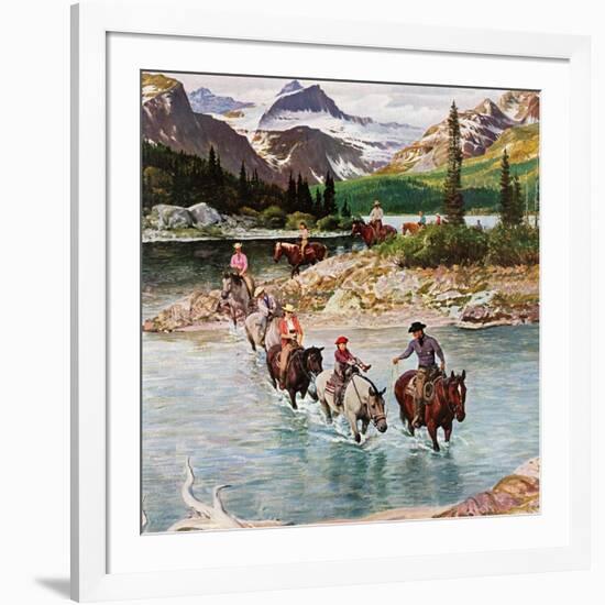 "Horseback Riding in Glacier Park," July 30, 1960-John Clymer-Framed Giclee Print