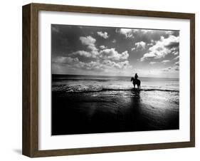 Horseback Riding in the Tide-Jan Lakey-Framed Photographic Print