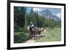 Horseback riding tour in Banff National Park, Alberta, Canada-null-Framed Premium Giclee Print