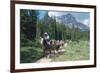 Horseback riding tour in Banff National Park, Alberta, Canada-null-Framed Premium Giclee Print