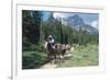 Horseback riding tour in Banff National Park, Alberta, Canada-null-Framed Premium Giclee Print