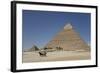 Horsecart and Pyramid of Chephren, the Giza Pyramids, Giza, Egypt, North Africa, Africa-Richard Maschmeyer-Framed Photographic Print