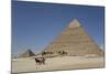 Horsecart and Pyramid of Chephren, the Giza Pyramids, Giza, Egypt, North Africa, Africa-Richard Maschmeyer-Mounted Photographic Print