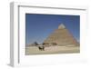 Horsecart and Pyramid of Chephren, the Giza Pyramids, Giza, Egypt, North Africa, Africa-Richard Maschmeyer-Framed Photographic Print