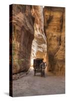 Horsecart in the Siq, Petra, Jordan, Middle East-Richard Maschmeyer-Stretched Canvas