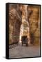 Horsecart in the Siq, Petra, Jordan, Middle East-Richard Maschmeyer-Framed Stretched Canvas