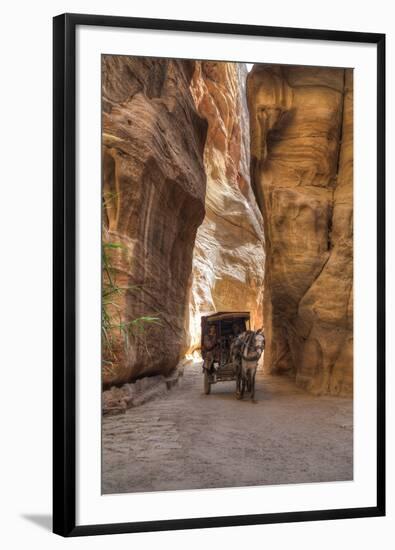 Horsecart in the Siq, Petra, Jordan, Middle East-Richard Maschmeyer-Framed Photographic Print