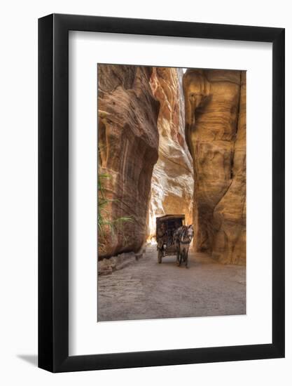 Horsecart in the Siq, Petra, Jordan, Middle East-Richard Maschmeyer-Framed Photographic Print