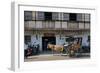 Horsedrawn and people outside a museum, Crisologo Museum, Vigan, Ilocos Sur, Philippines-null-Framed Photographic Print