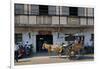 Horsedrawn and people outside a museum, Crisologo Museum, Vigan, Ilocos Sur, Philippines-null-Framed Photographic Print