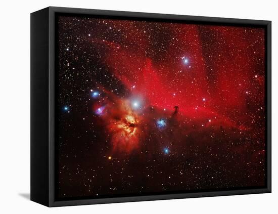 Horsehead And Flame Nebulae-John Sanford-Framed Stretched Canvas