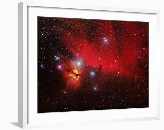 Horsehead And Flame Nebulae-John Sanford-Framed Photographic Print