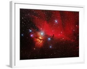 Horsehead And Flame Nebulae-John Sanford-Framed Photographic Print