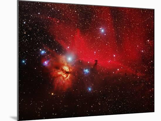 Horsehead And Flame Nebulae-John Sanford-Mounted Photographic Print