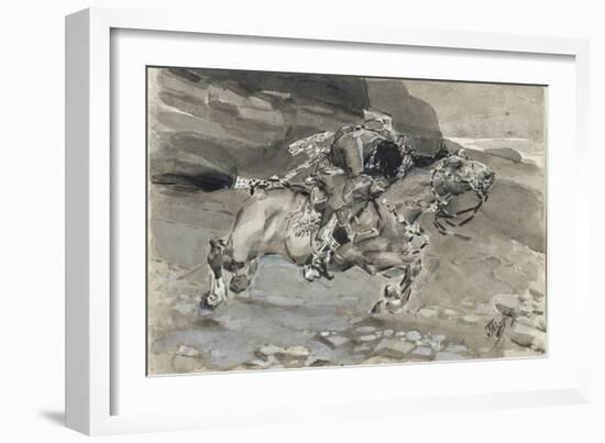 Horseman, 1890-1891-Mikhail Alexandrovich Vrubel-Framed Giclee Print