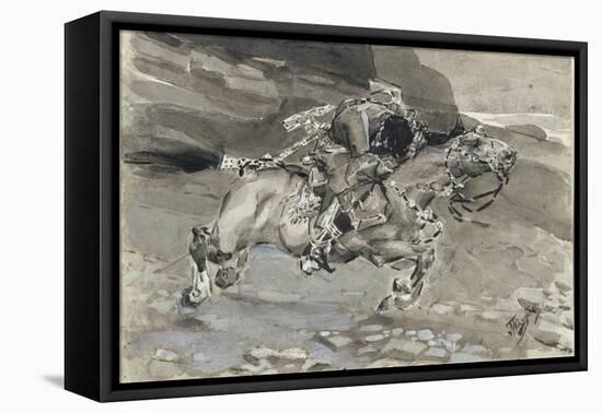 Horseman, 1890-1891-Mikhail Alexandrovich Vrubel-Framed Stretched Canvas