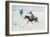 Horseman and Floating Woman-null-Framed Art Print