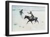 Horseman and Floating Woman-null-Framed Art Print