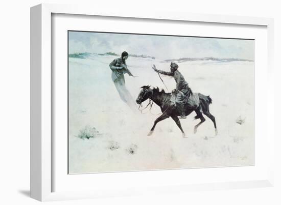 Horseman and Floating Woman-null-Framed Art Print