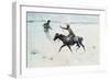 Horseman and Floating Woman-null-Framed Art Print