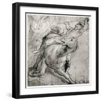 Horseman Falling, C1565-Titian (Tiziano Vecelli)-Framed Giclee Print