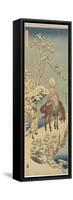 Horseman in Snow, 1833-1834-Katsushika Hokusai-Framed Stretched Canvas