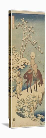 Horseman in Snow, 1833-1834-Katsushika Hokusai-Stretched Canvas