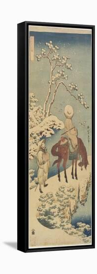 Horseman in Snow, 1833-1834-Katsushika Hokusai-Framed Stretched Canvas