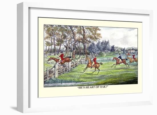 Horseman Jumps the Fence to Follow the Hounds-Henry Thomas Alken-Framed Art Print