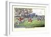 Horseman Jumps the Fence to Follow the Hounds-Henry Thomas Alken-Framed Art Print