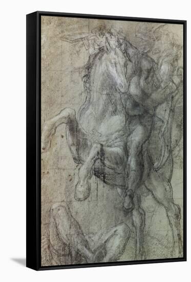 Horseman over Fallen Soldier-Titian (Tiziano Vecelli)-Framed Stretched Canvas